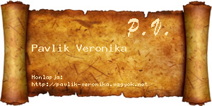 Pavlik Veronika névjegykártya
